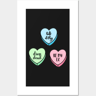 Valentine’s Day Candy Conversation Hearts Sassy Posters and Art